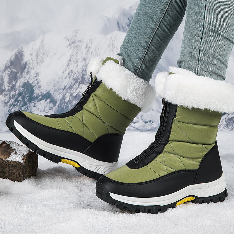 Fashion Color Blocking Non-Slip & Wear-Resistant Zipper Hiking Boots ⛰️