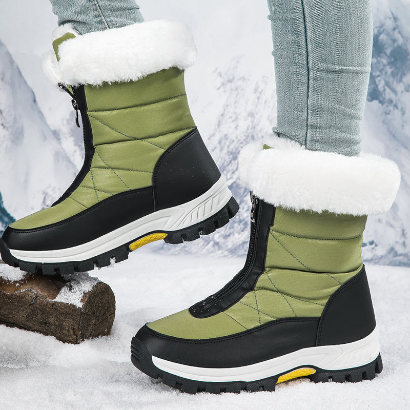 Fashion Color Blocking Non-Slip & Wear-Resistant Zipper Hiking Boots ⛰️