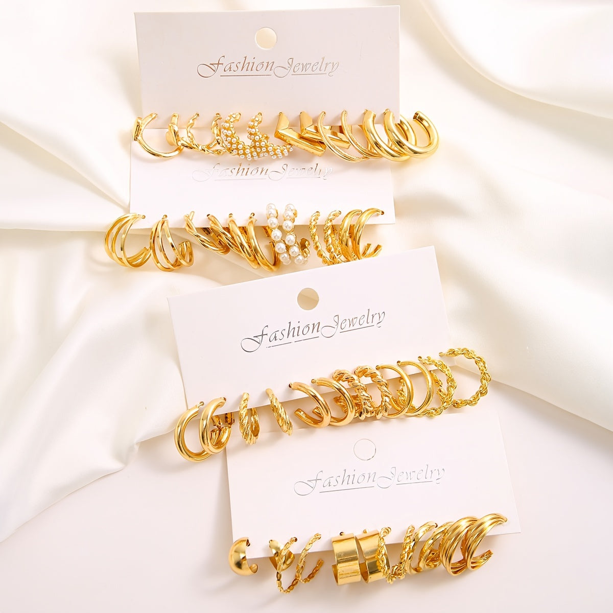 48-Piece Delicate Hoop Earrings Set 💫✨