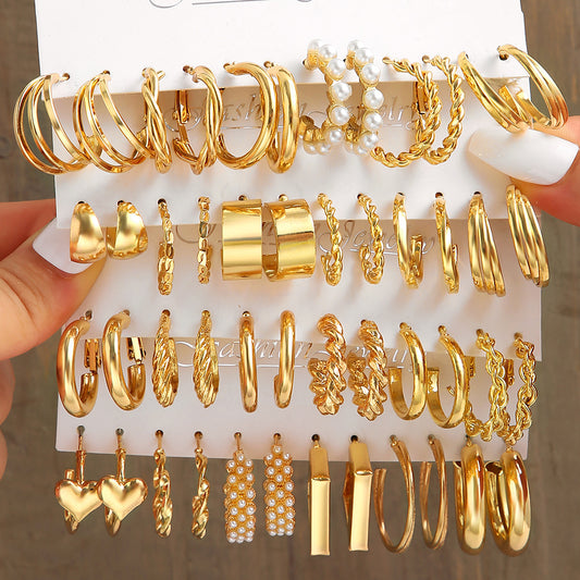 48-Piece Delicate Hoop Earrings Set 💫✨