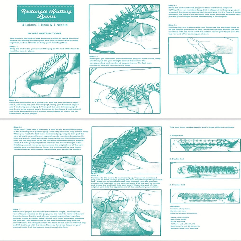 🧶 Knit Craft Scarf Loom Kit 🧵✨
