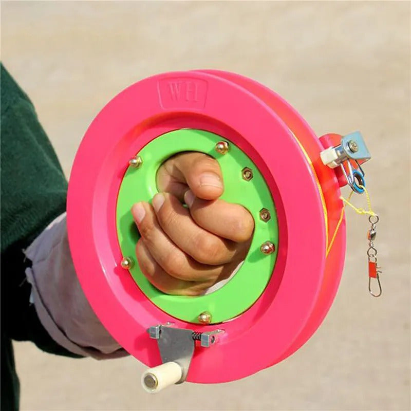 🪁 Kite Reel Winder with Fire Wheel String – 200M Round Grip for Flying Kites 🪁