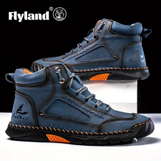 🥾 FLYLAND Men's Stitching Ankle Boots