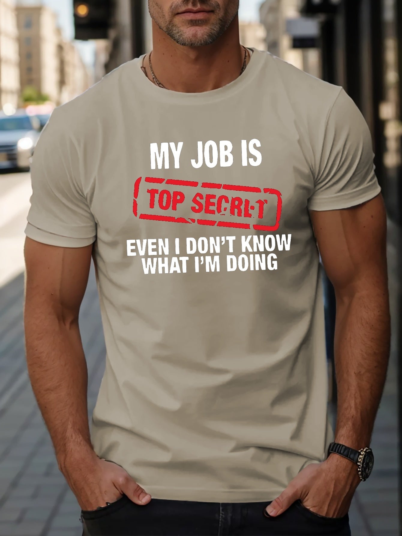 🕵️‍♂️ "My Job Is Top Secret" Print Tee 👕