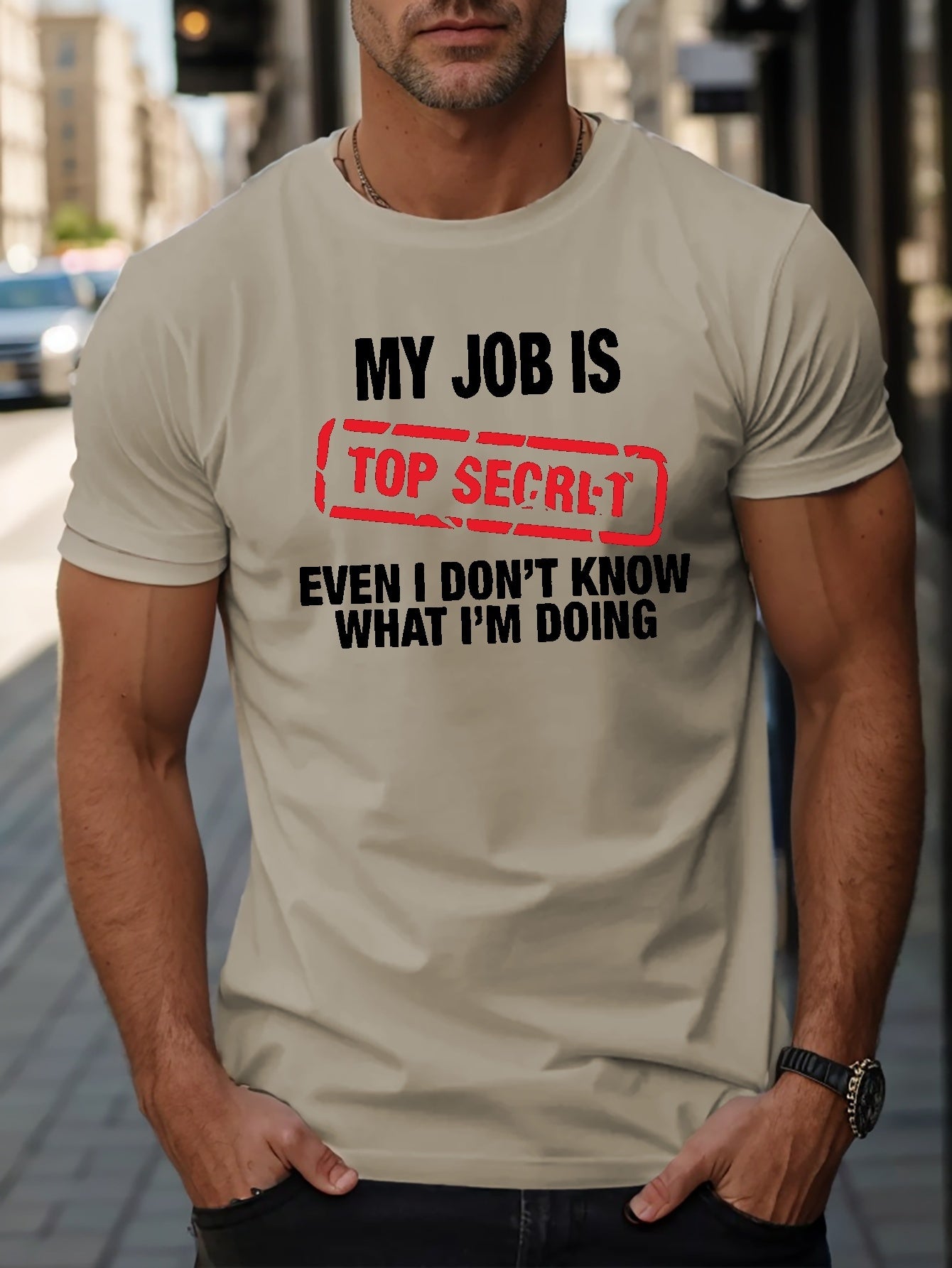 🕵️‍♂️ "My Job Is Top Secret" Print Tee 👕