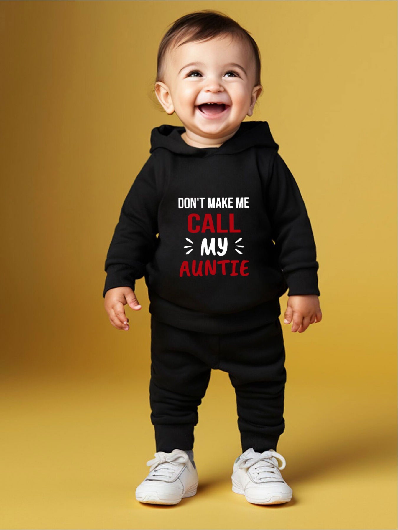 👶 Baby Boy's 2-Piece Outfit - "Don't Make Me Call My Auntie" Long Sleeve Set