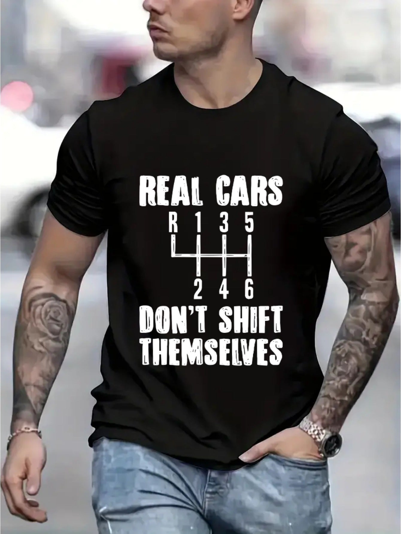 Real Cars Don’t Shift Themselves Tee