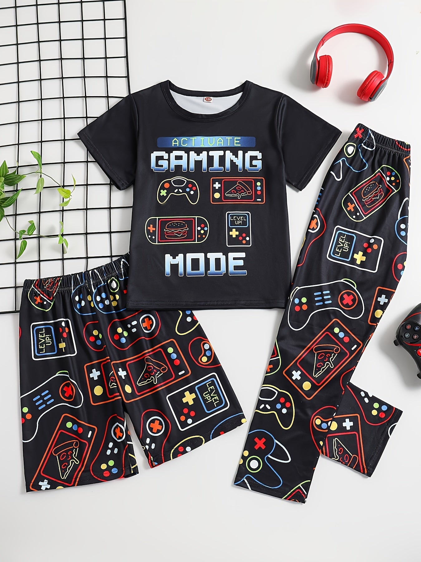 🎮👕 Boys' Game Console Pajama Set - Ultimate Summer Comfort & Fun! 🎮👕