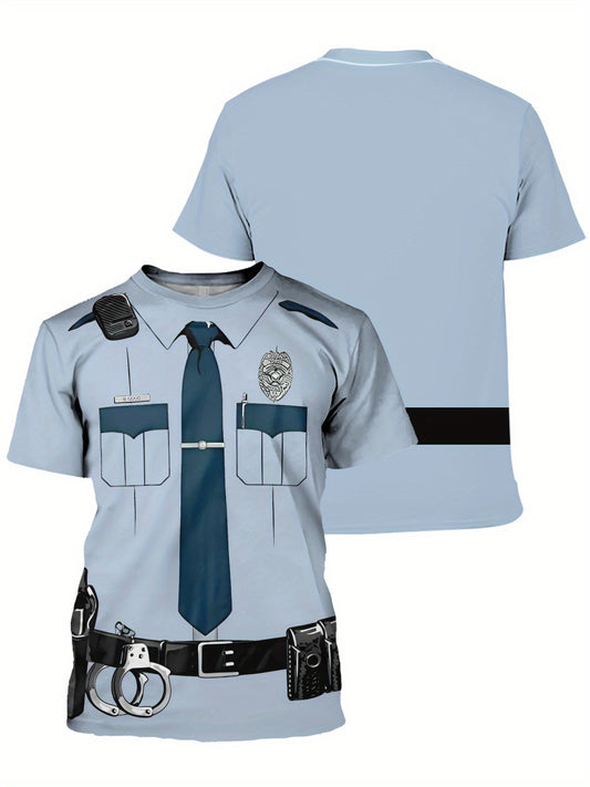 🚔 "Officer Style" 3D Police Uniform T-shirt 👕