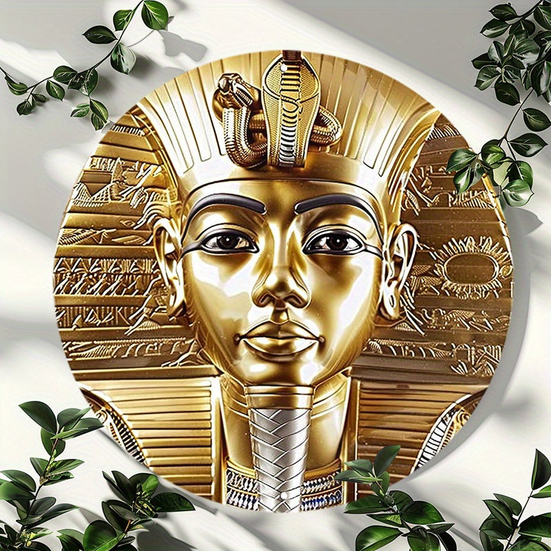 🌟 Pharaoh Gleam: Round Egyptian Wall Décor Sign 🏺