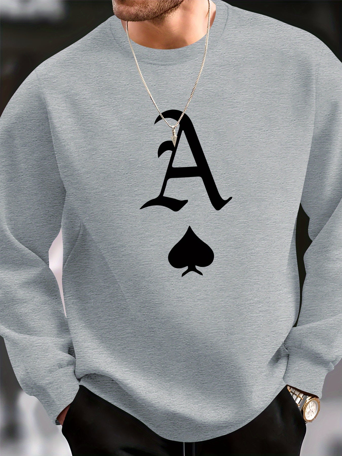 Ace of Spades" Crew Neck Sweatshirt