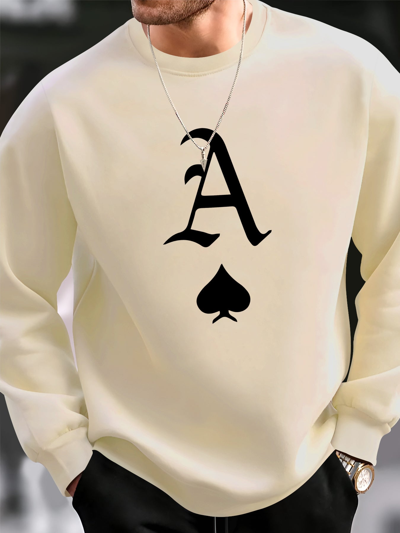 Ace of Spades" Crew Neck Sweatshirt