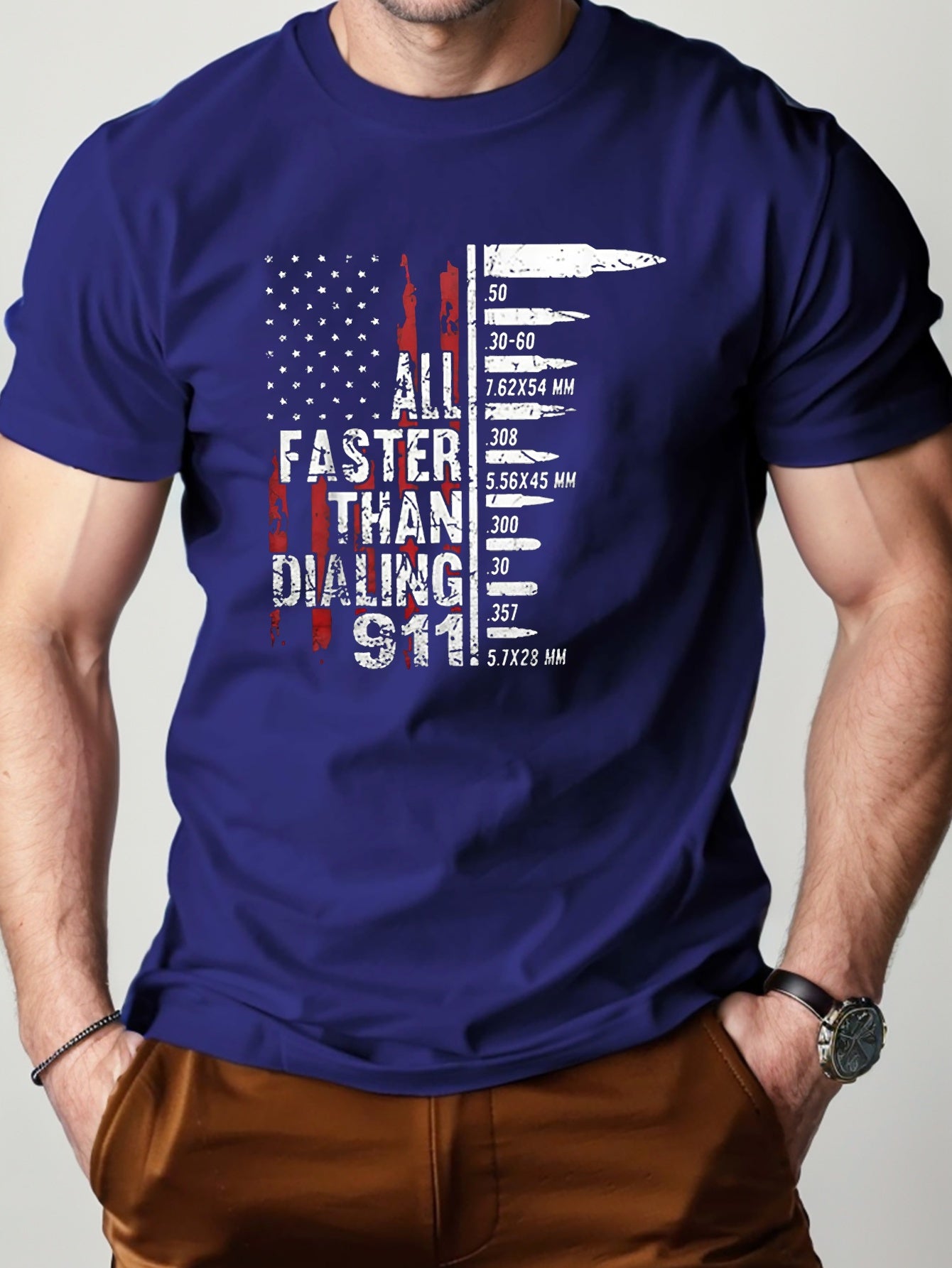 🇺🇸 Men's 100% Cotton Flag Graphic Print T-shirt