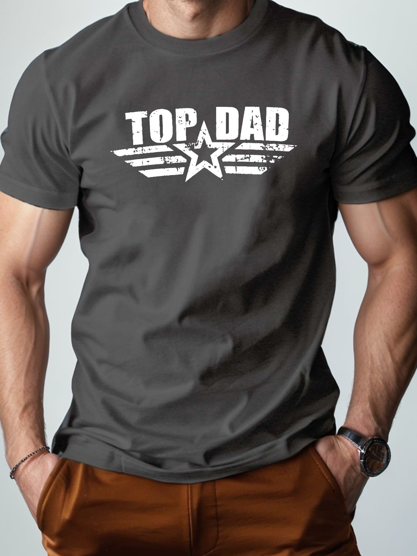 👔 Men's 100% Cotton Top Dad Graphic Print T-shirt