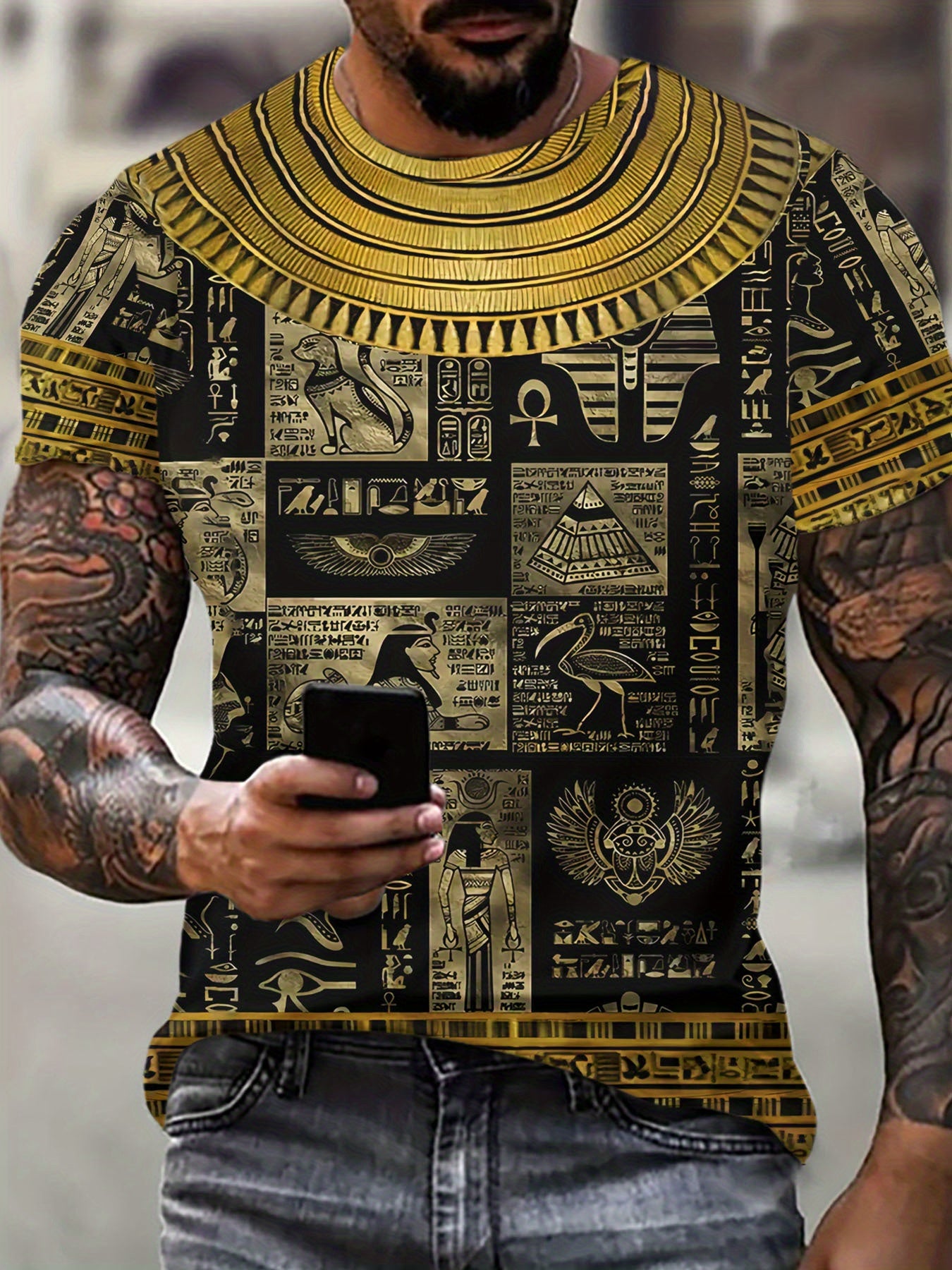 🏜️ "Pharaoh's Pride" Egyptian Pyramid & Sphinx T-shirt 👕