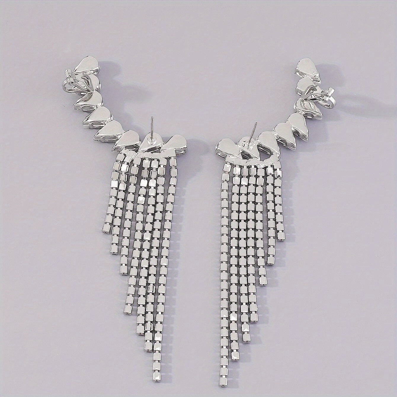 ✨ Cascading Crystal Tassel Earrings –  Chic Collection 💎