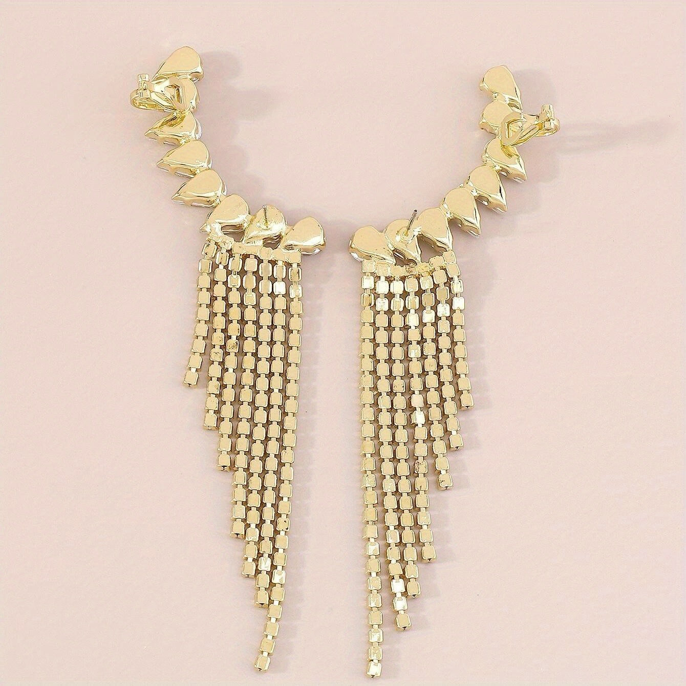 ✨ Cascading Crystal Tassel Earrings –  Chic Collection 💎