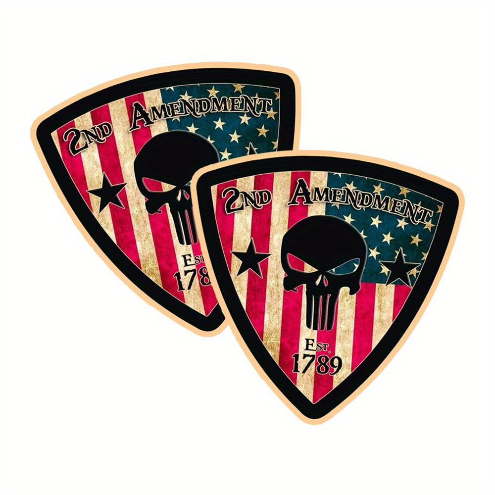 Patriotic Skull Shield Hard Hat Stickers 💀🇺🇸