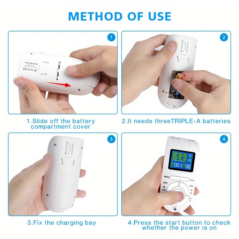 Relief Wave Dual Channel TENS & EMS Unit