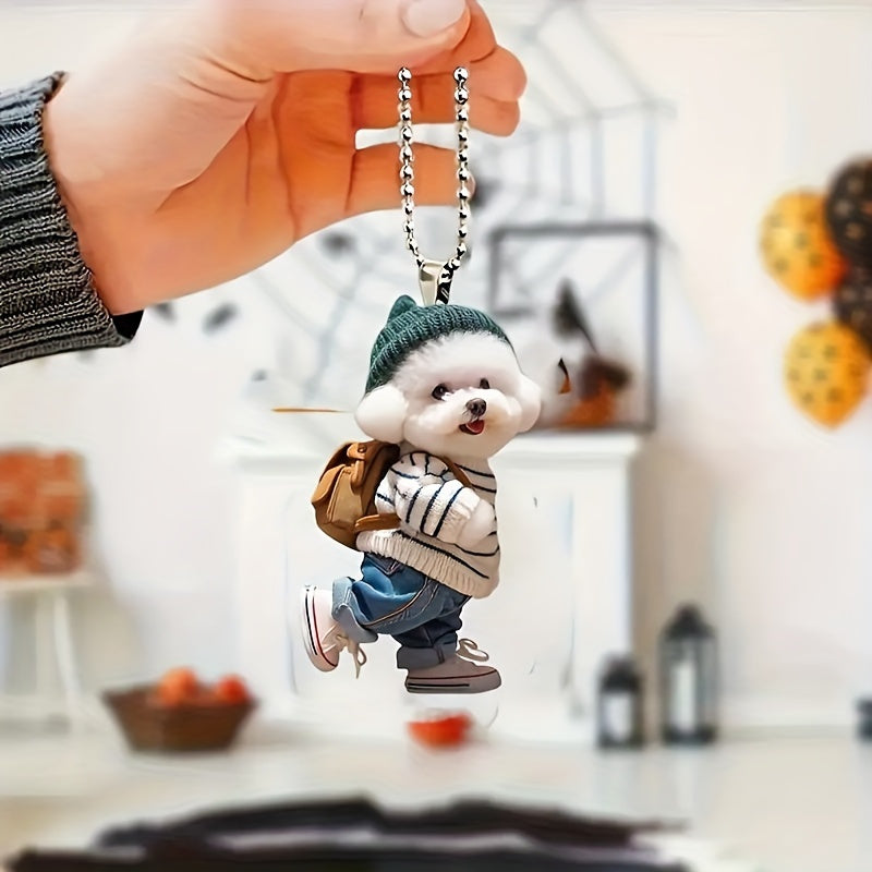 🐶 "Puppy Pal" Cartoon Dog Keychain 🎒