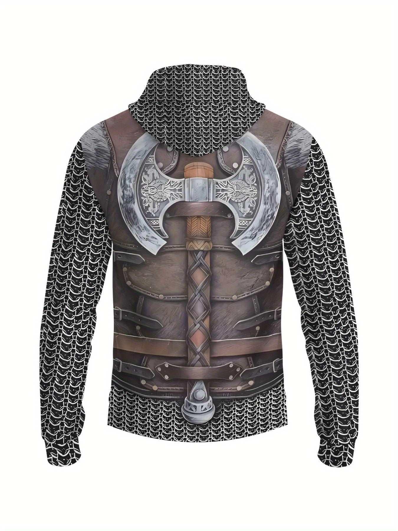 🛡️ "Warrior Spirit" Axe & Armor Hoodie 🛡️