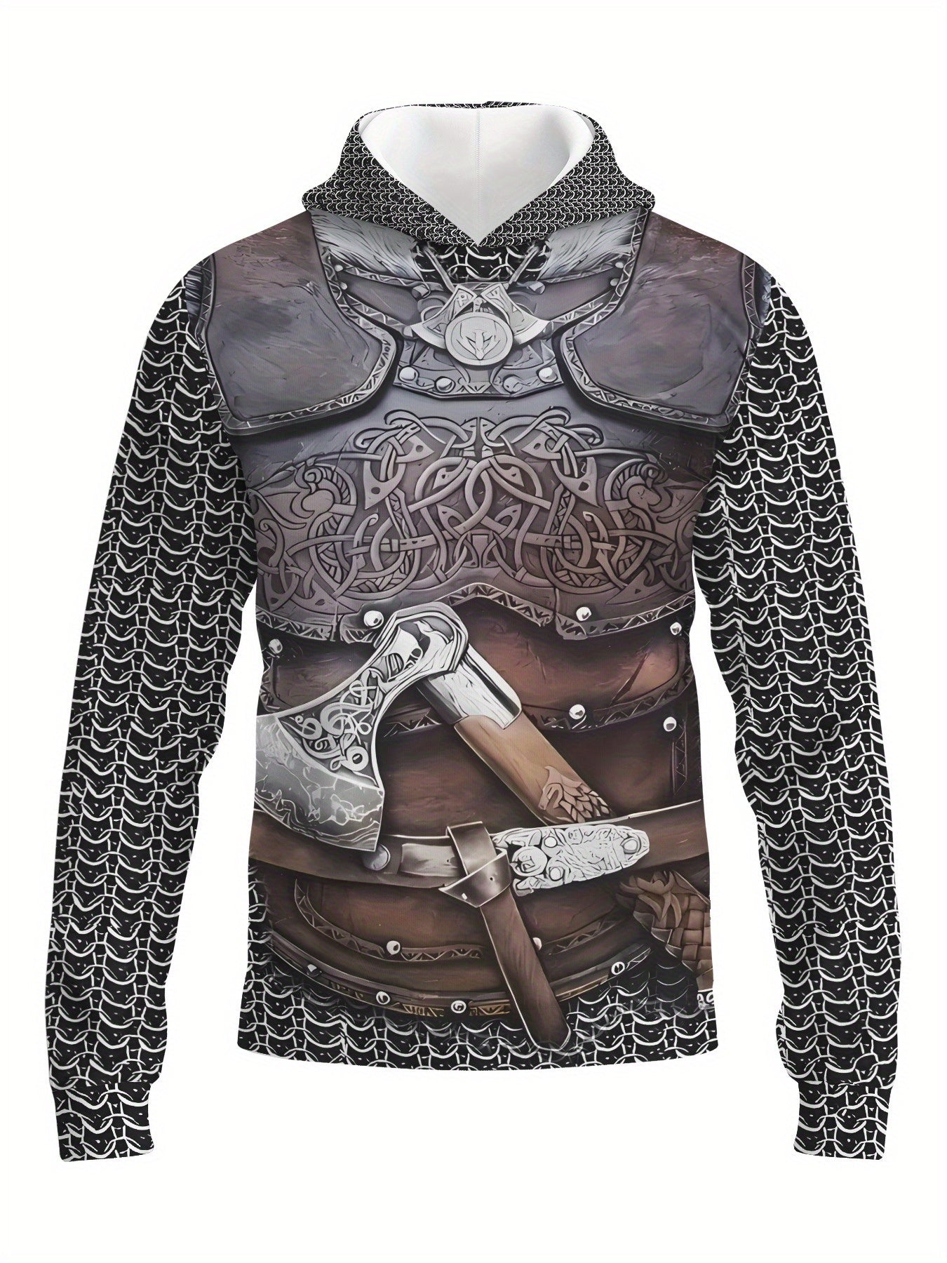 🛡️ "Warrior Spirit" Axe & Armor Hoodie 🛡️