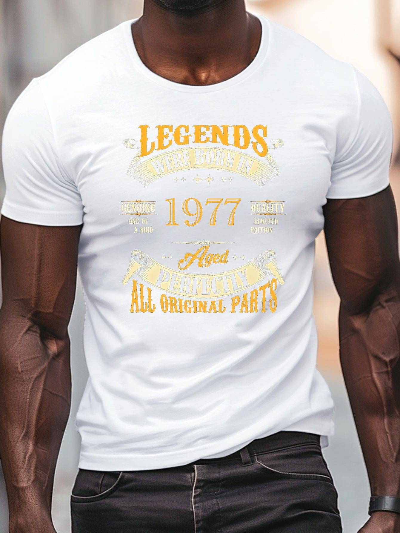 🌟 Legend Was Born in 1977 Print T-Shirt 👕