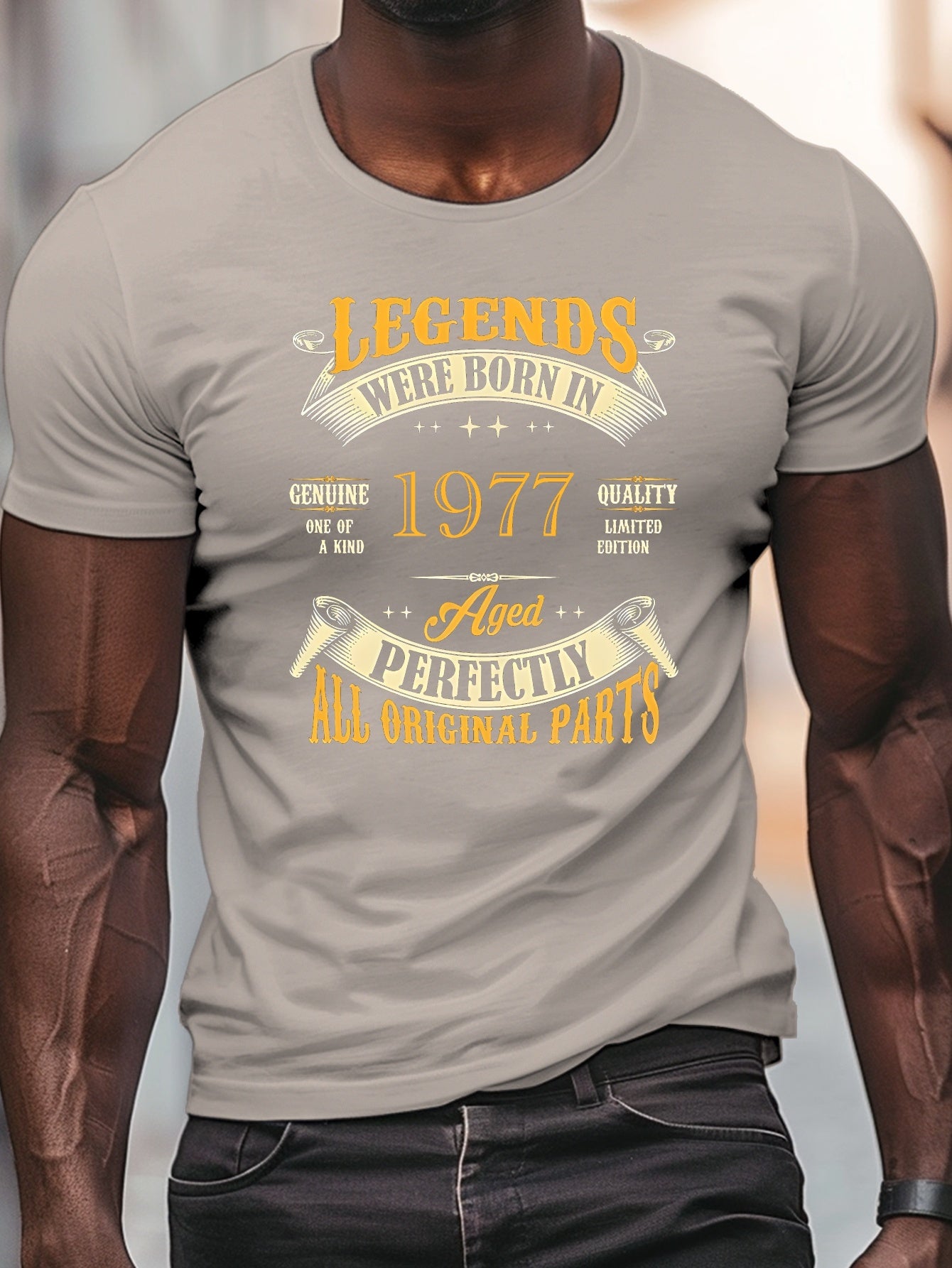 🌟 Legend Was Born in 1977 Print T-Shirt 👕