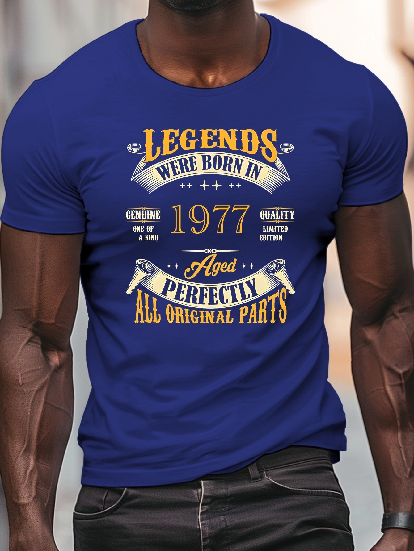 🌟 Legend Was Born in 1977 Print T-Shirt 👕