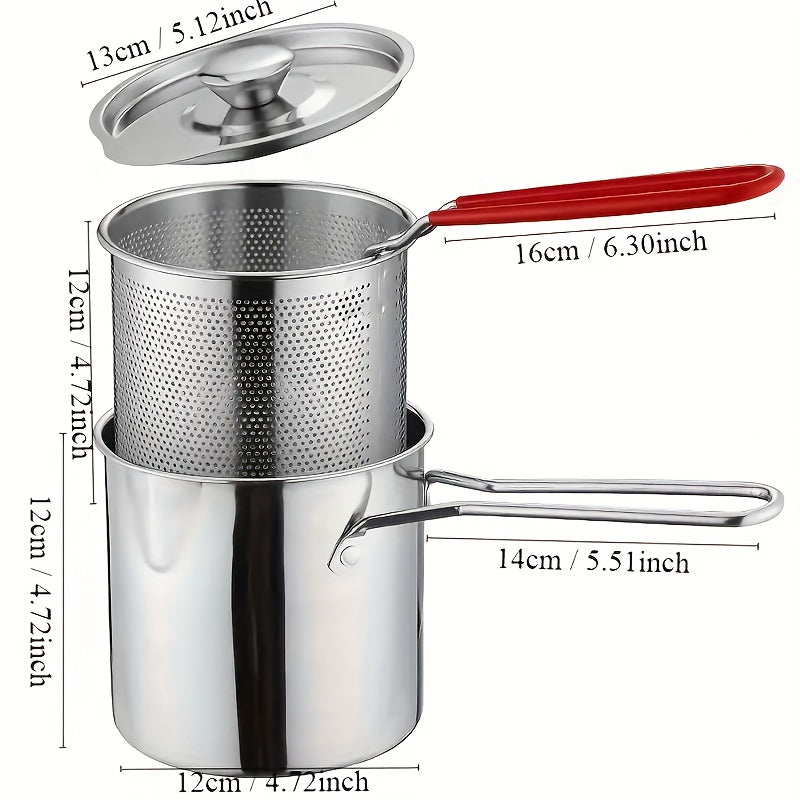 3-Piece Stainless Steel Fryer Set