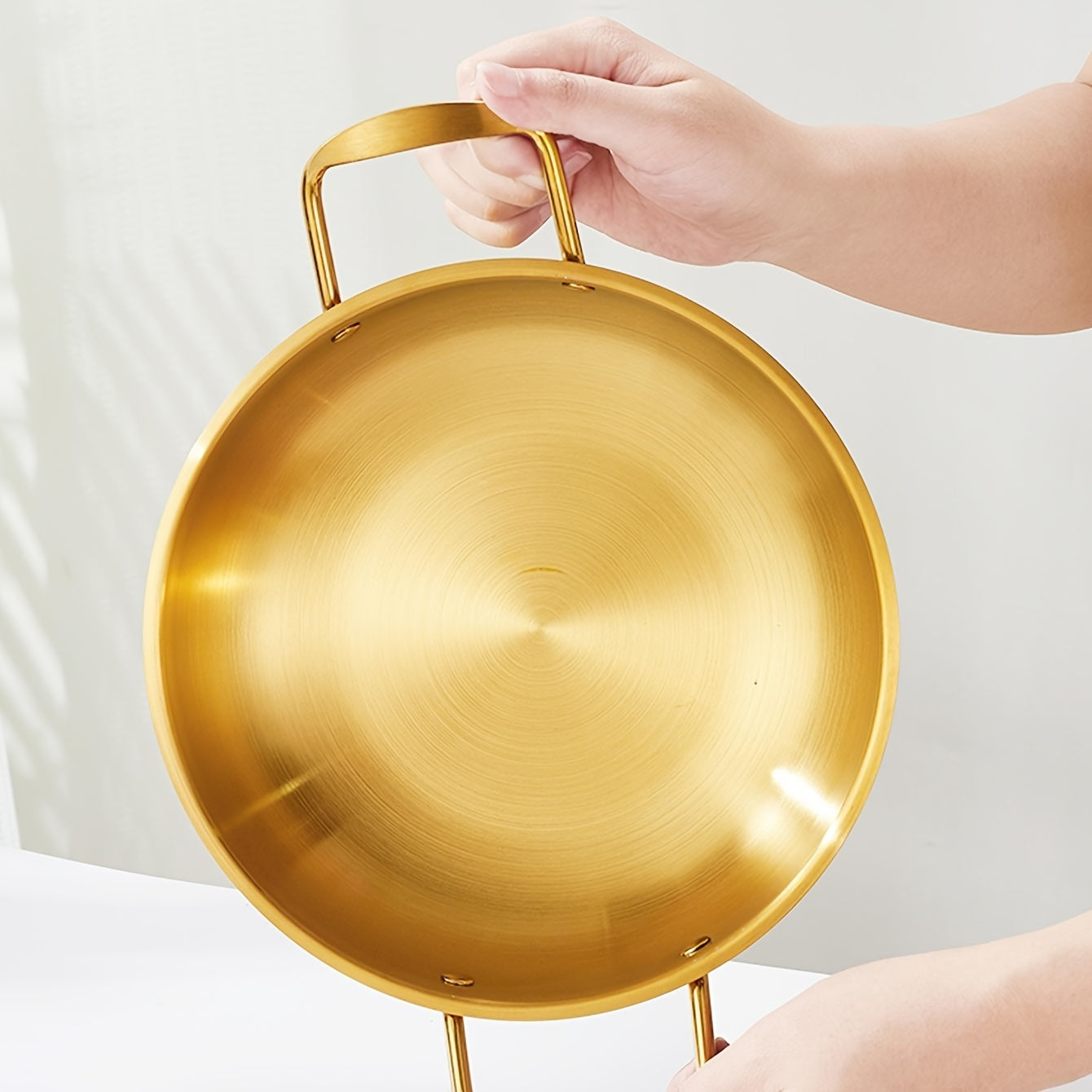 Gleaming Gold Stainless Steel Wok Set 🍜✨