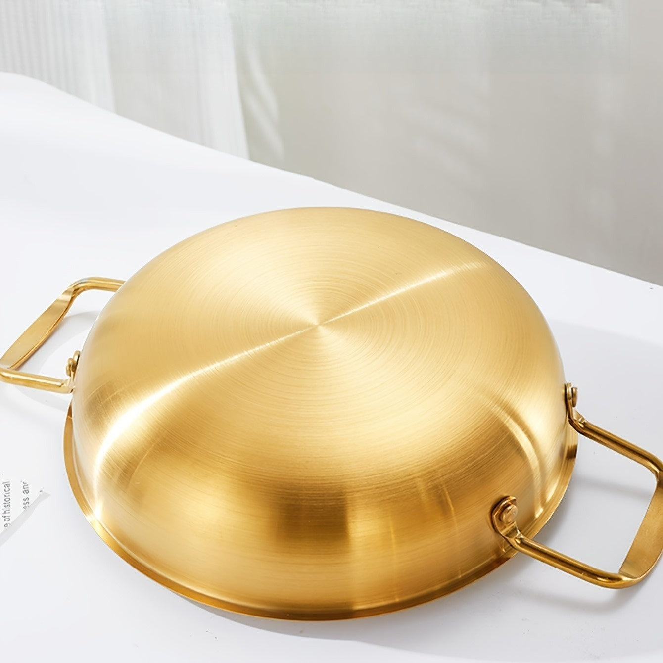 Gleaming Gold Stainless Steel Wok Set 🍜✨