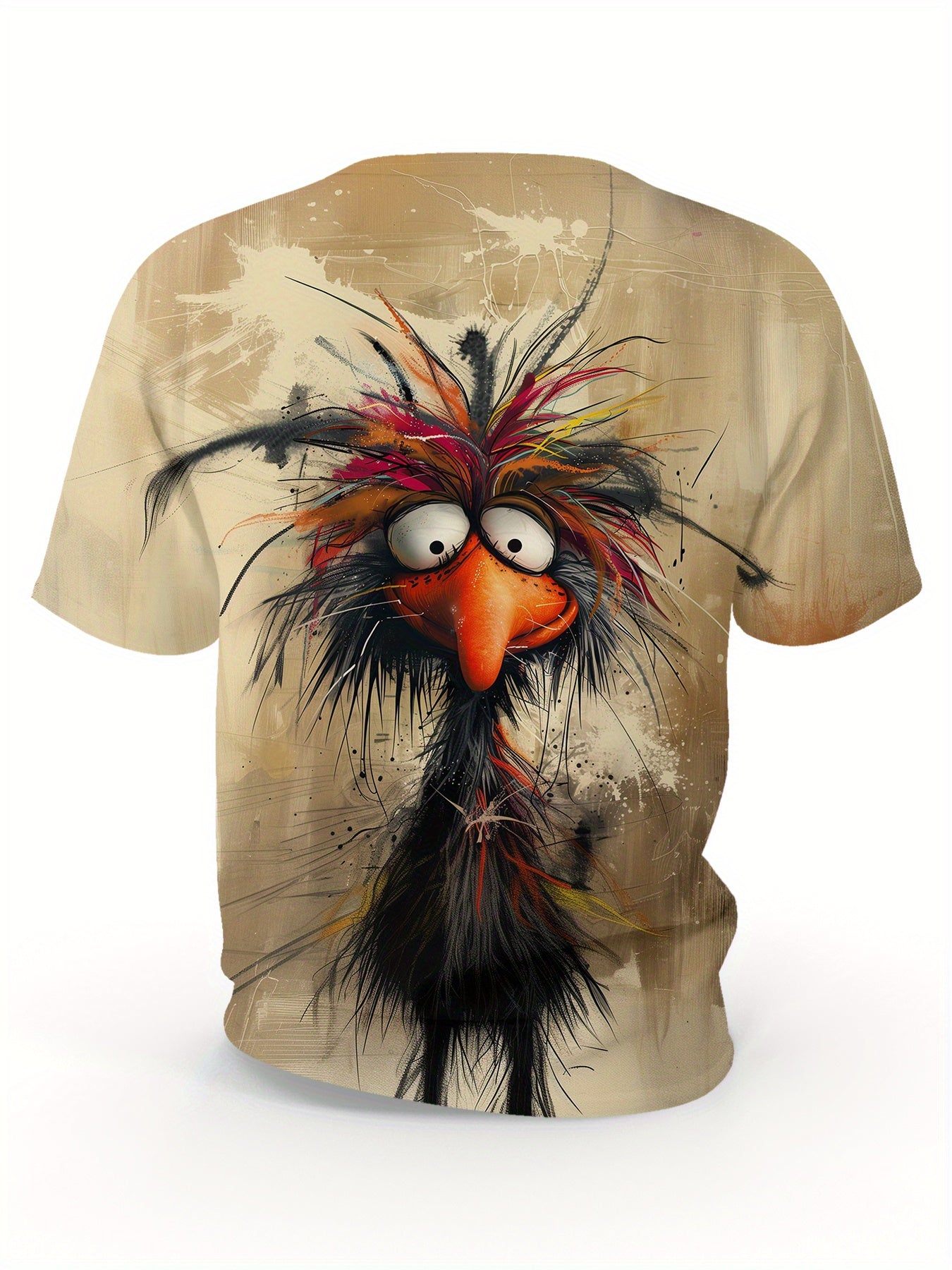 🐔 Cartoon Rooster Print T-Shirt for Men