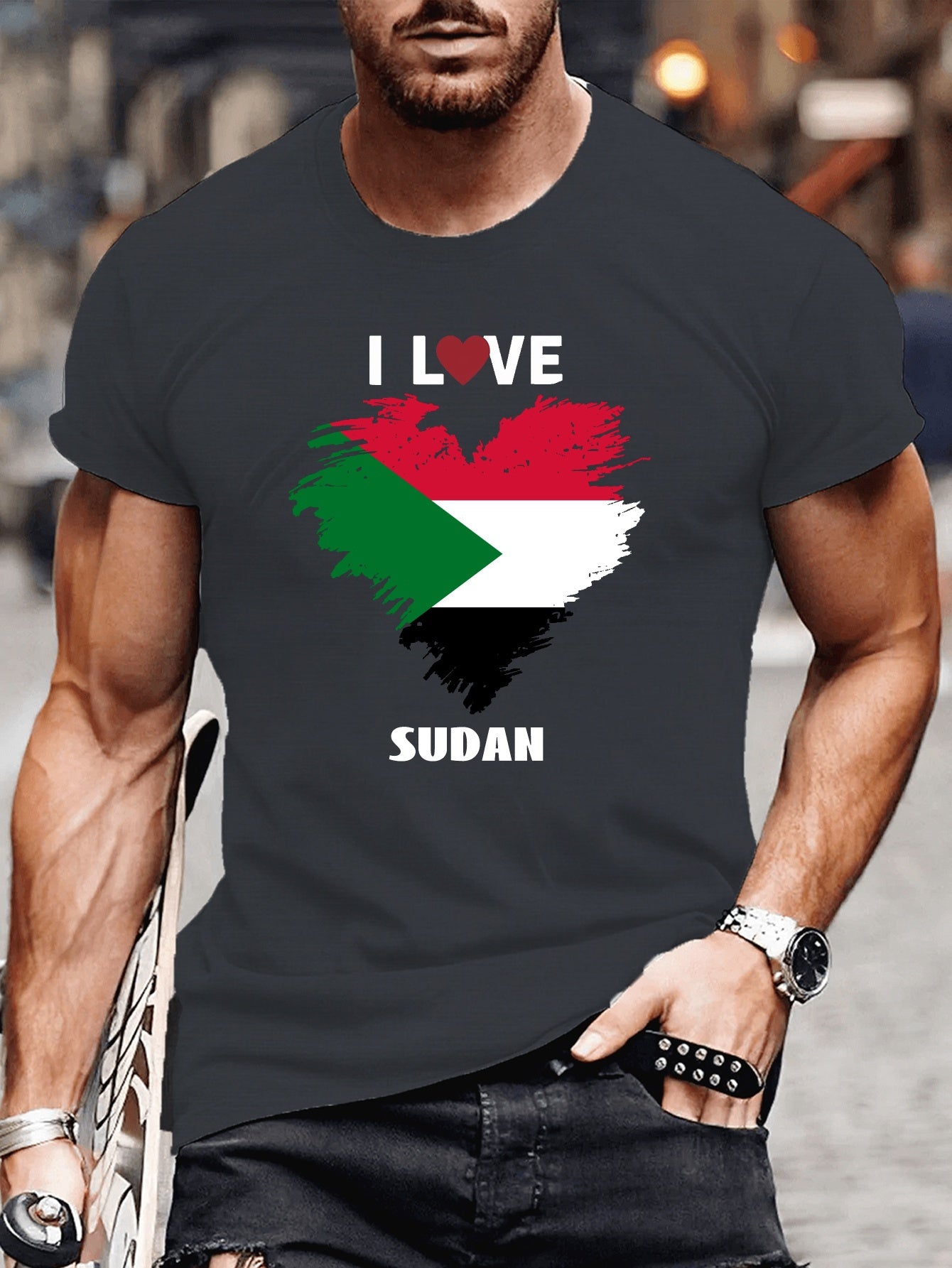 Sudan Banner Graphic Tee for Men