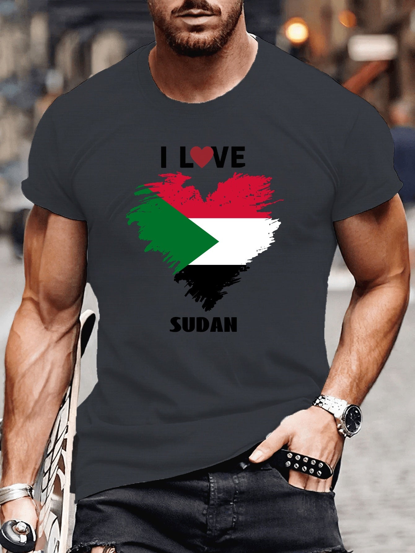 Sudan Banner Graphic Tee for Men