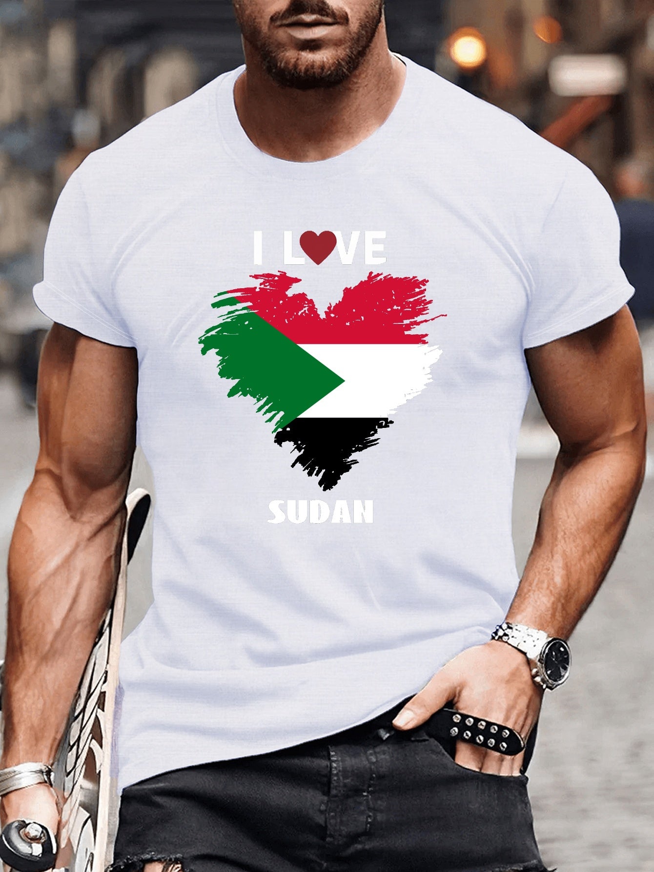 Sudan Banner Graphic Tee for Men