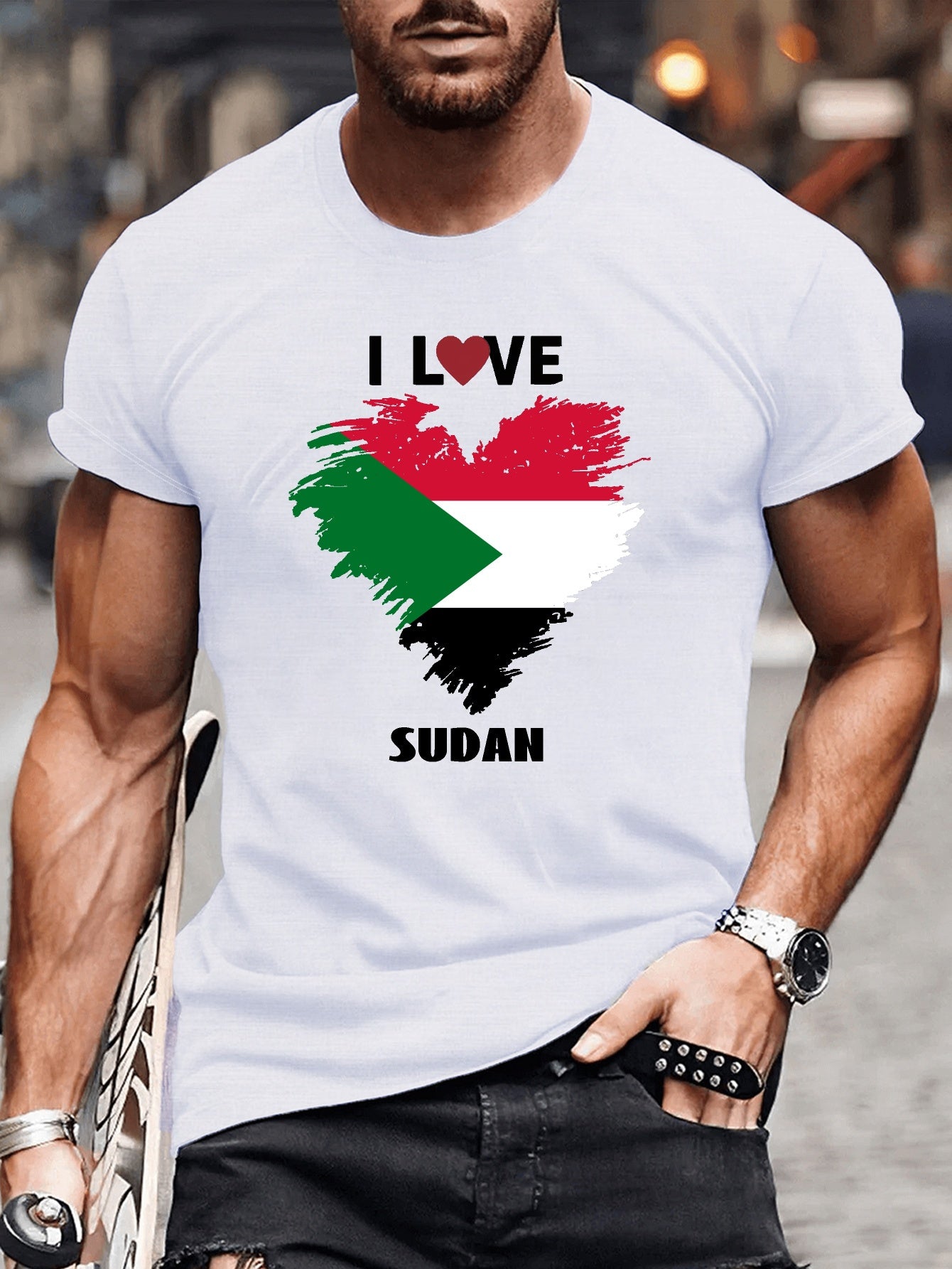 Sudan Banner Graphic Tee for Men