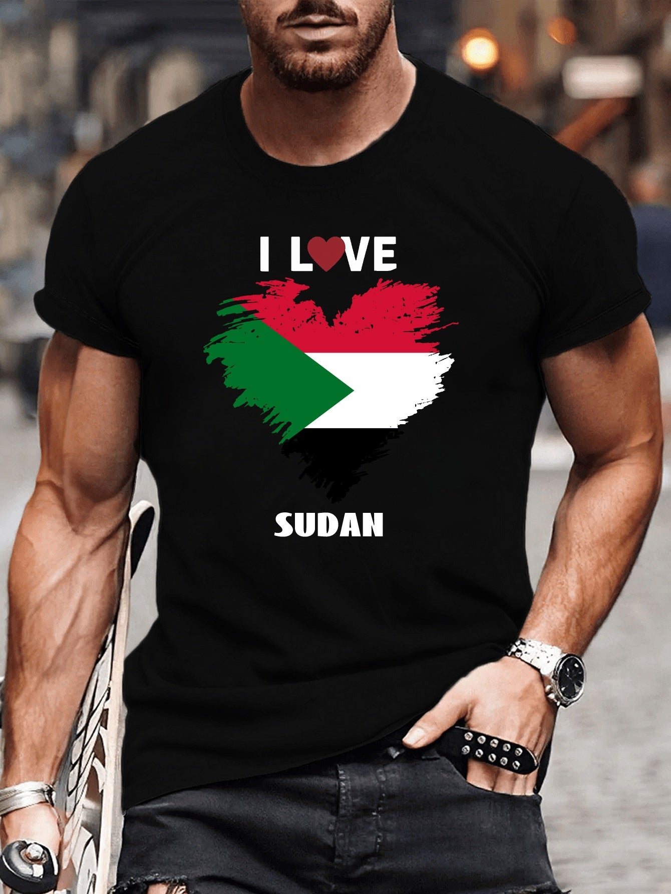 Sudan Banner Graphic Tee for Men