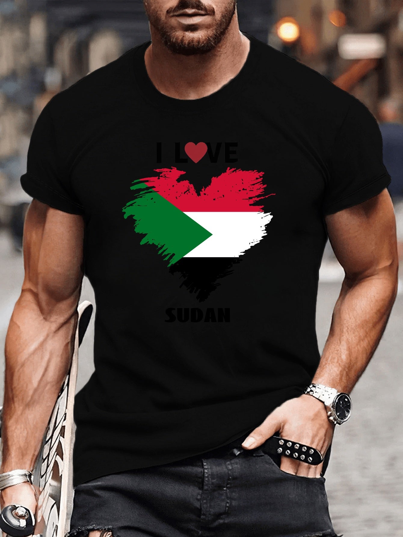 Sudan Banner Graphic Tee for Men