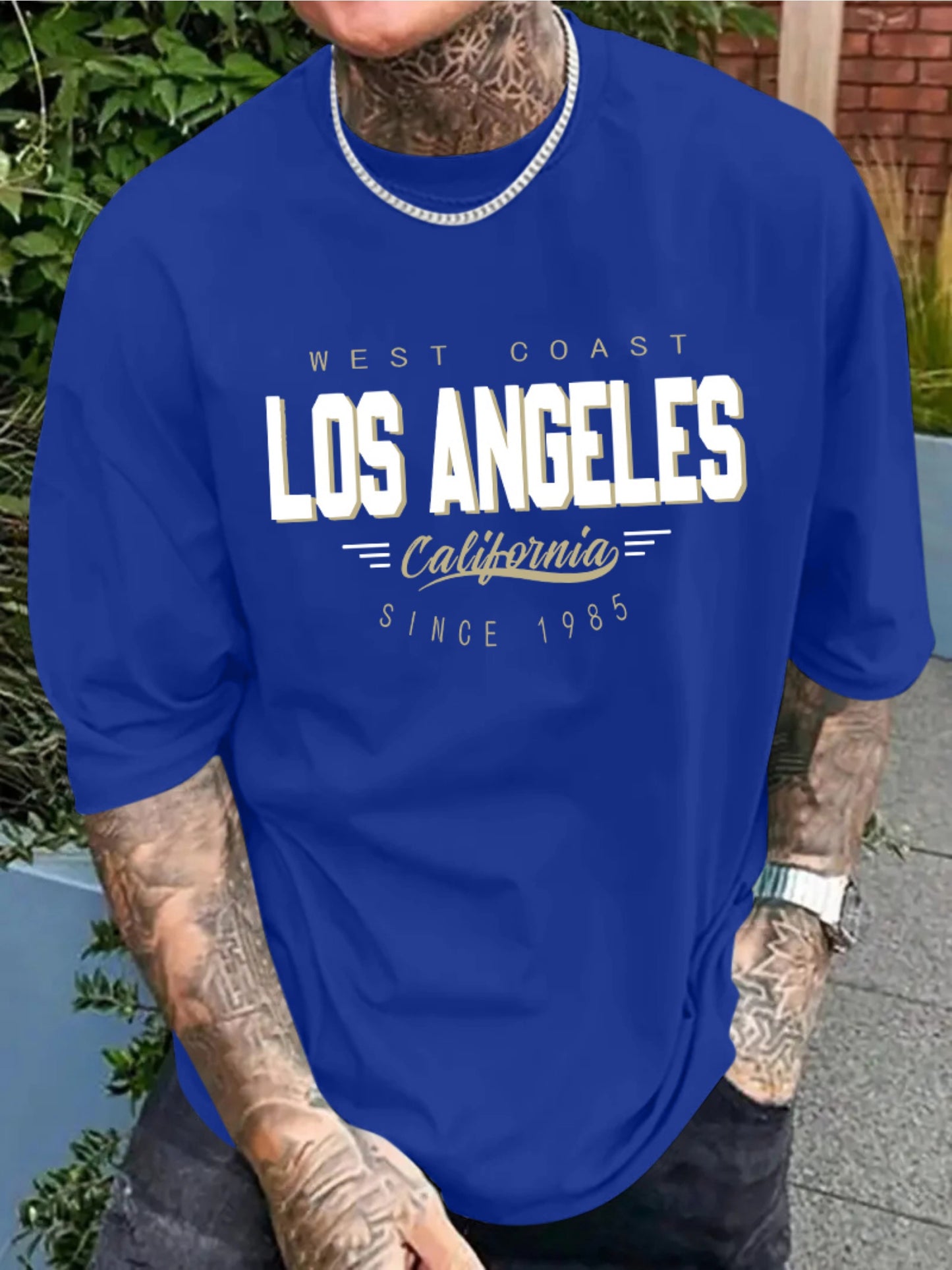 🌊 Vintage Style West Coast Los Angeles Print T-Shirt for Men