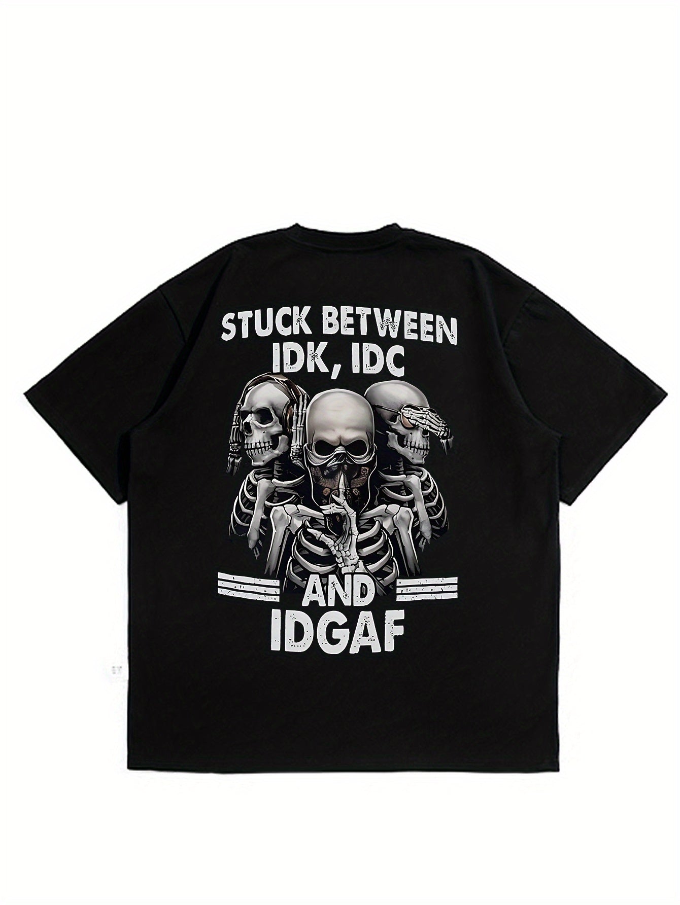 💀 Men's 100% Cotton Skull Print Graphic T-Shirt