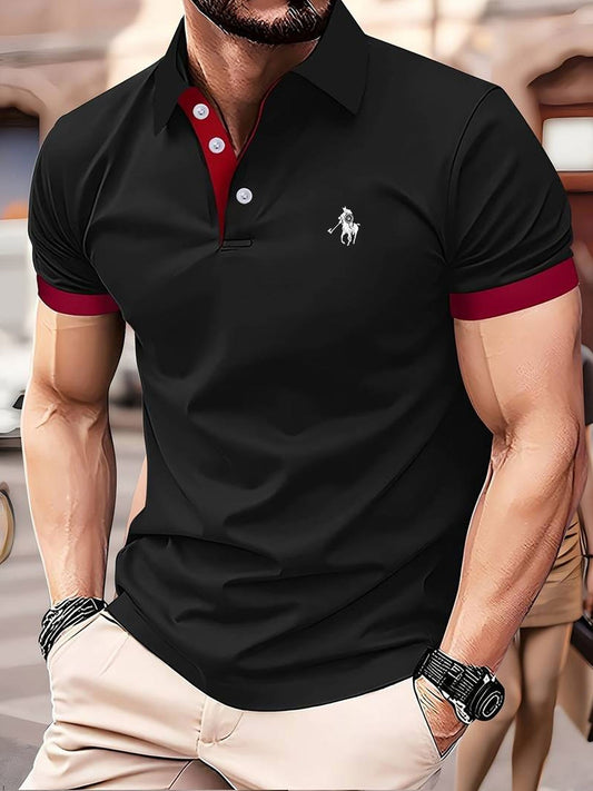 🏇 Men's Skull Riding Horse Print V-Neck T-Shirt