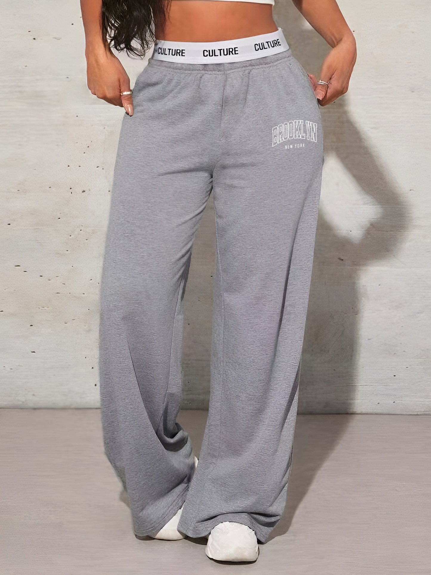 High-Waisted Stripe Detail Sweatpants