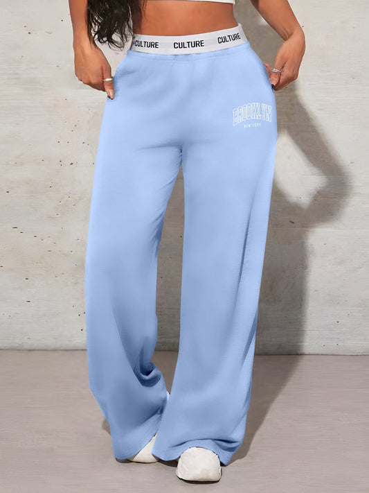 High-Waisted Stripe Detail Sweatpants