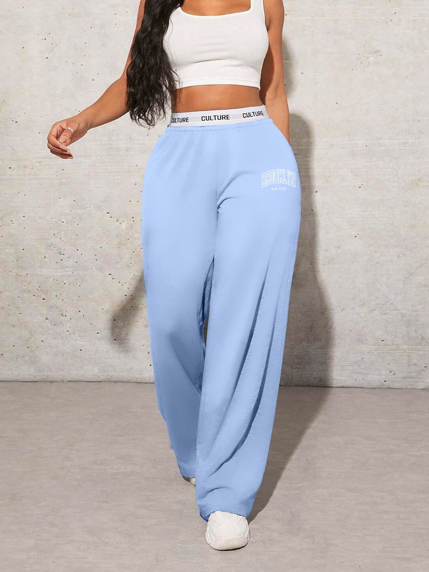 High-Waisted Stripe Detail Sweatpants