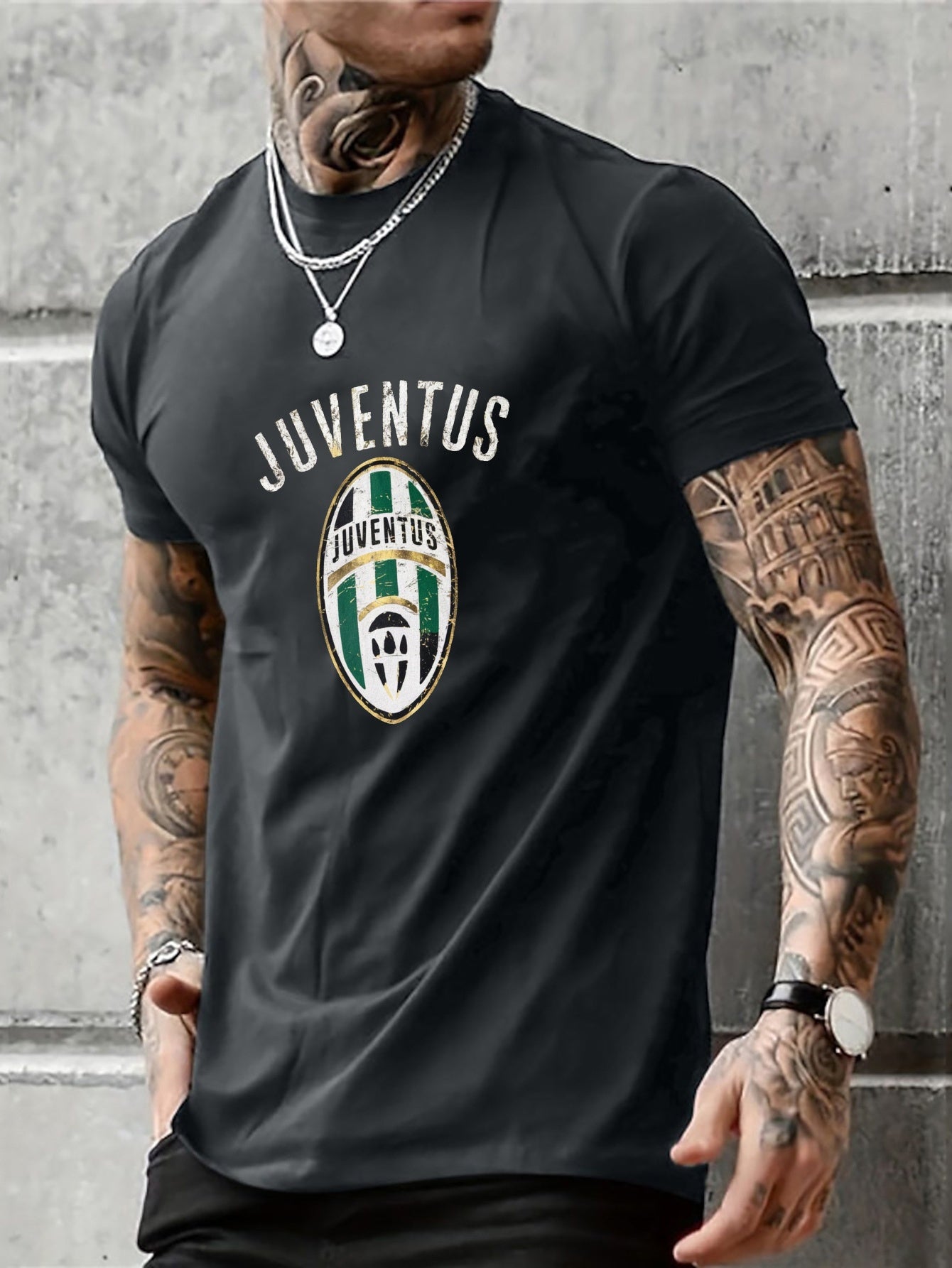 Juventus Pride Plus Size Graphic Tee for Men ⚽👕