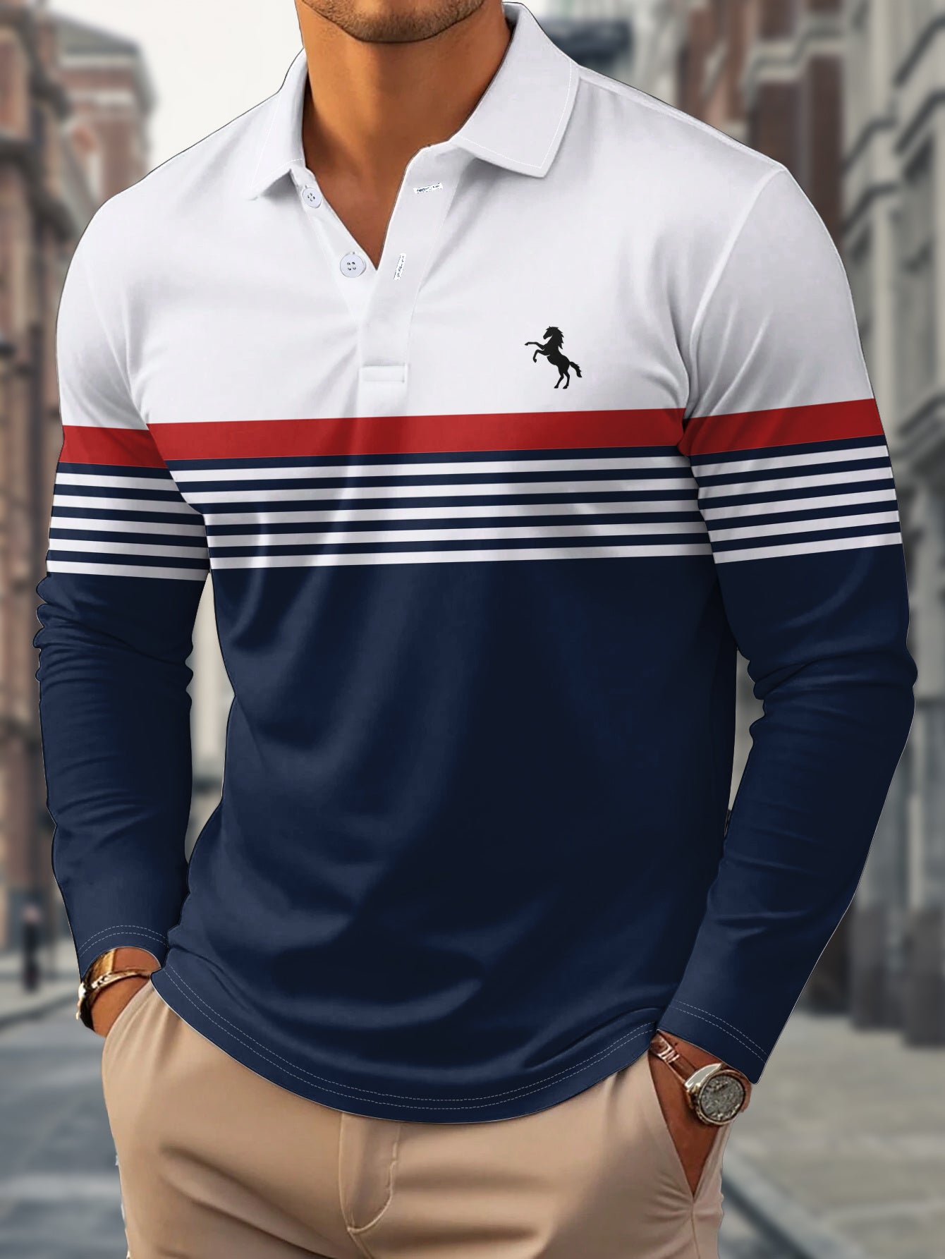 ⛳ Men's Casual Striped Shirt 🎾