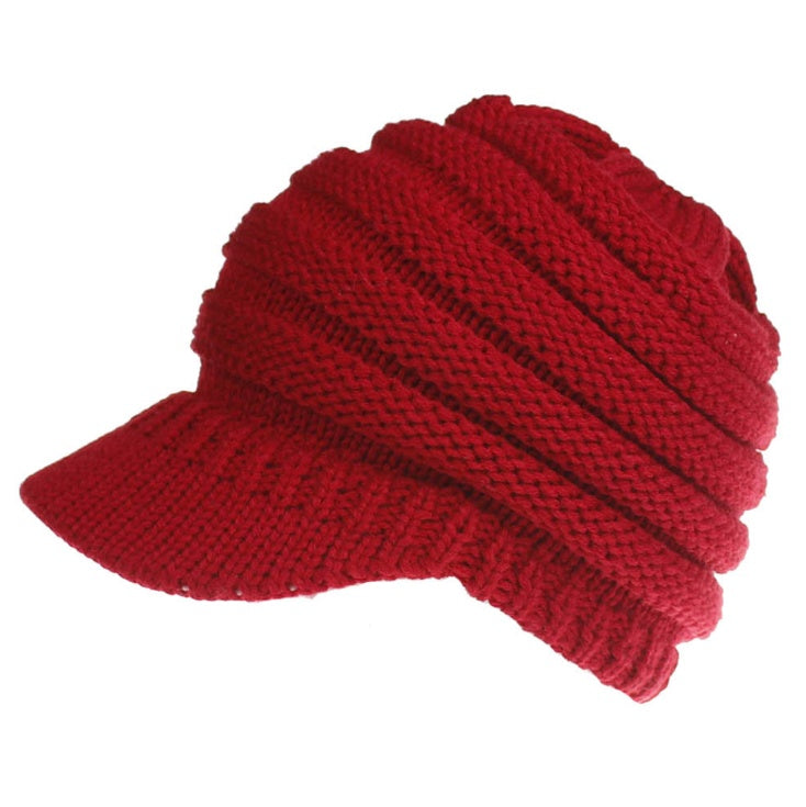 Cozy Knit Ponytail Beanies: Stylish Winter Hats for Women, Soft and Warm Skull Caps