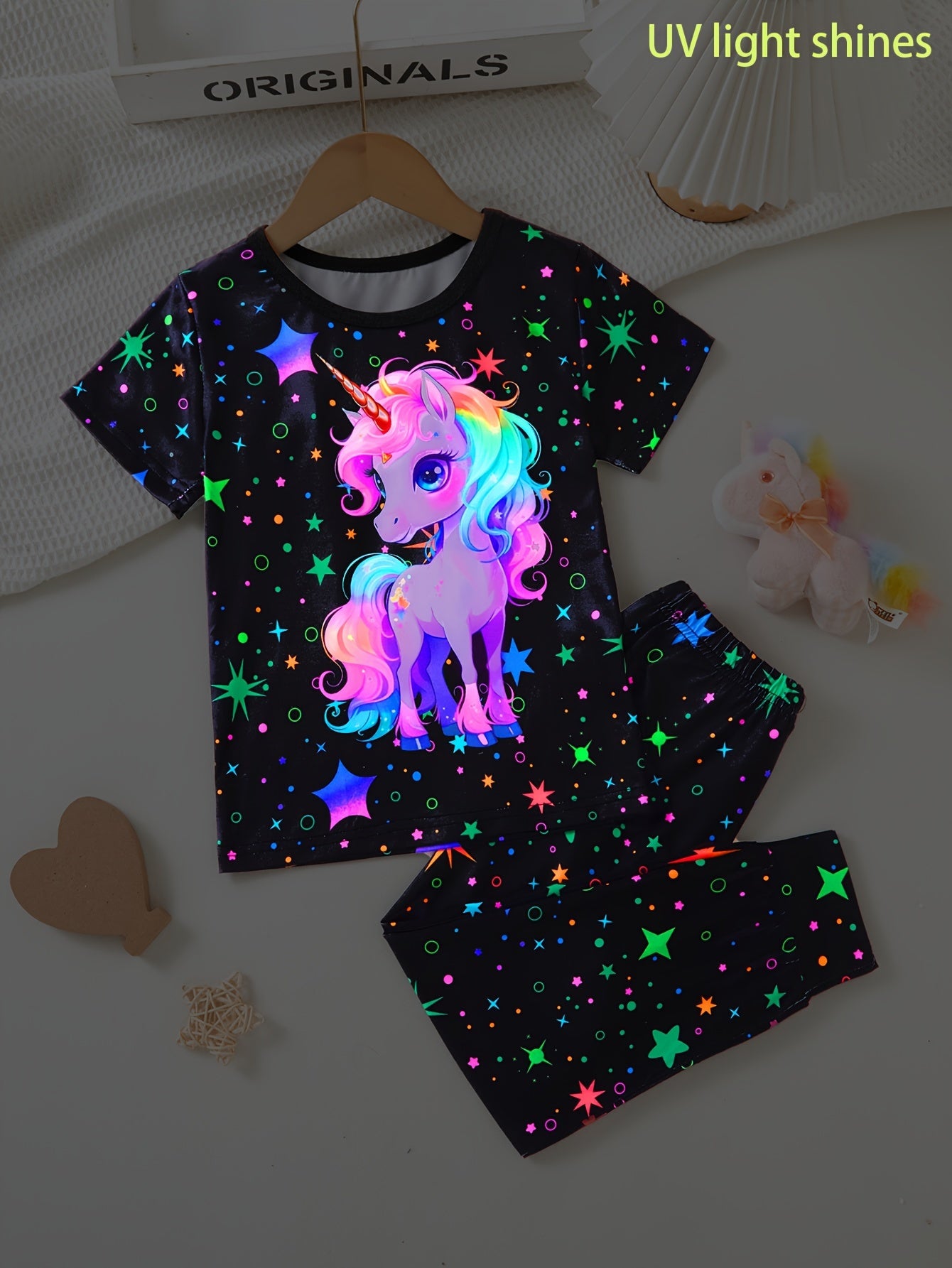 🌟 2-Piece Starry Unicorn Co-ords Set for Girls