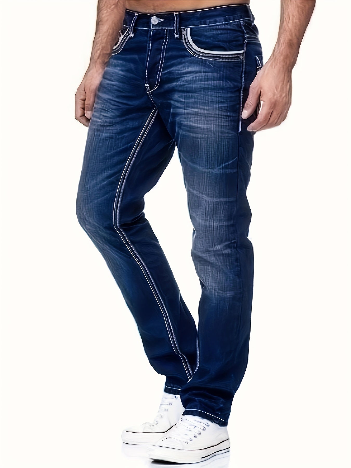 🌟 Men's Comfy Street Style Distressed Denim Pants with Pockets